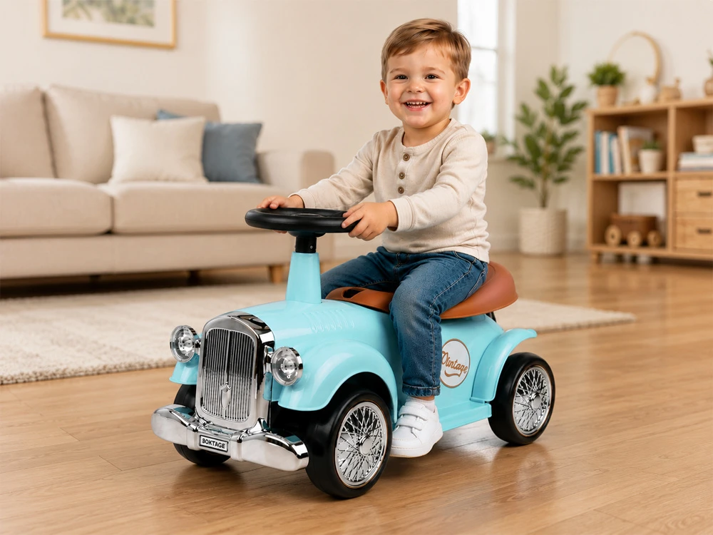 Jokomisiada Ride-on Car Retro Classic Vehicle for Children ZA6172