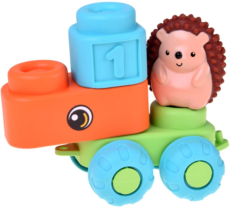 Jokomisiada Rubber blocks 3 in 1 - soft, sensory, finger puppets 22 pieces ZA6439