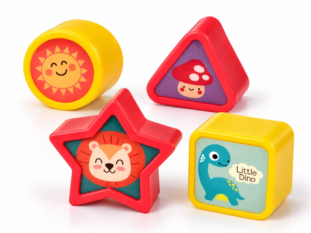 Jokomisiada Rubber blocks 3 in 1 - soft, sensory, finger puppets 22 pieces ZA6439