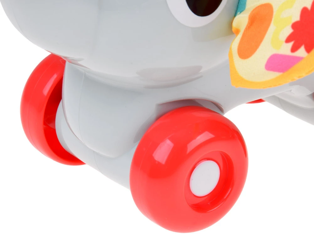 Jokomisiada Sensory ELEPHANT on wheels for toddlers - rustling, sliding ZA6342