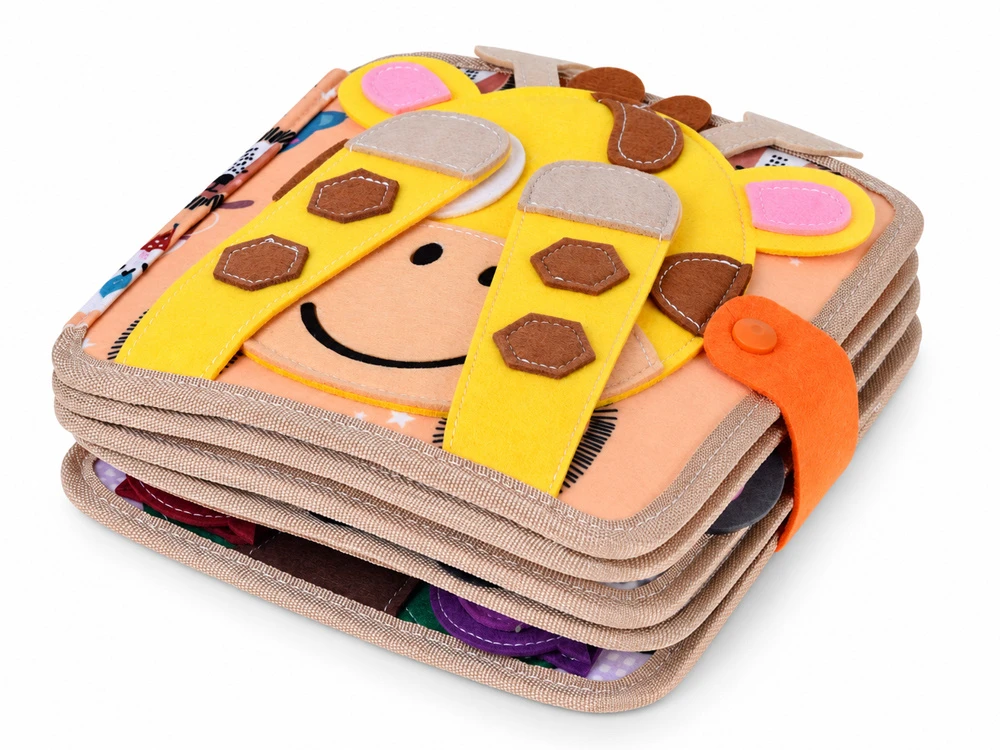 Jokomisiada Sensory manipulation book with Velcro and moving elements ZA6600