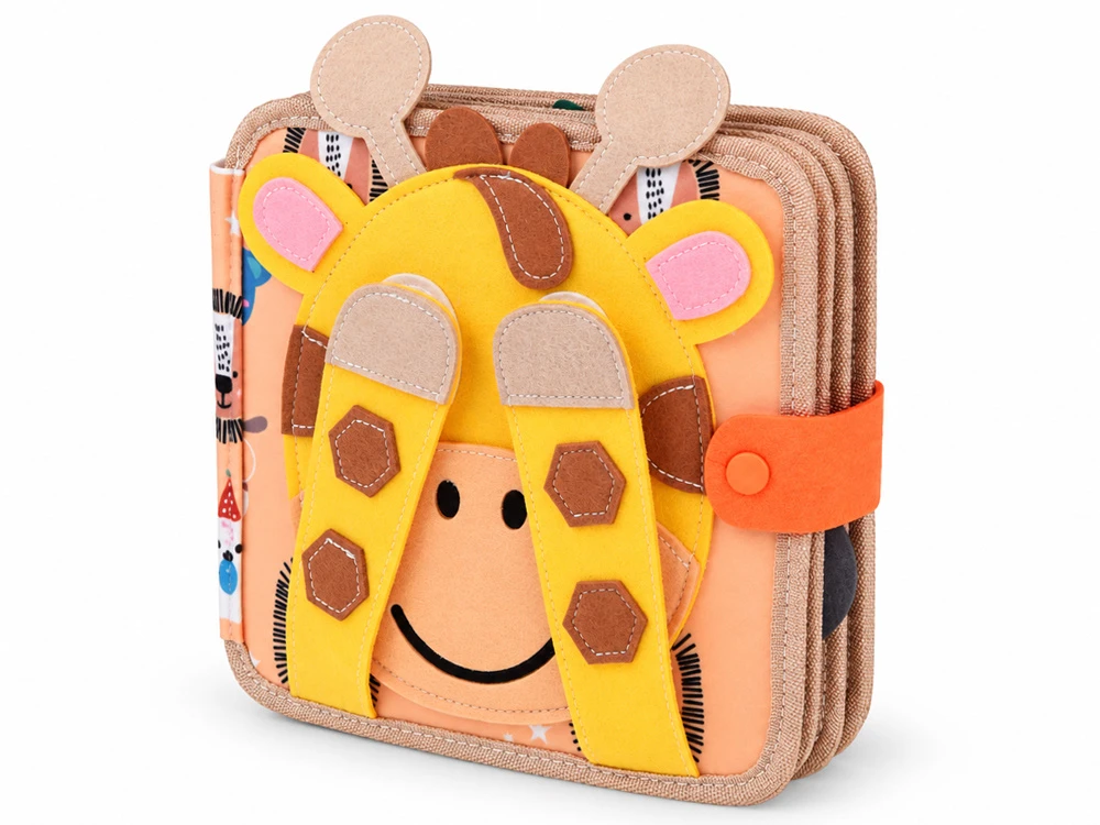 Jokomisiada Sensory manipulation book with Velcro and moving elements ZA6600