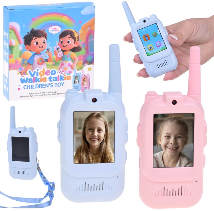 Jokomisiada Set of 2 Kids Walkie Talkies Video LCD 2" Camera ZA6160
