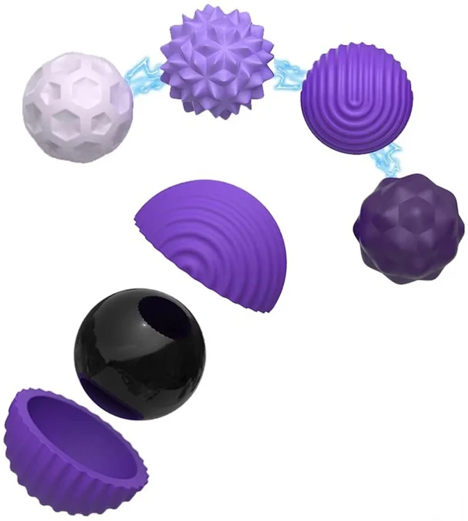 Jokomisiada Set of 4 Textured Sensory Balls with Storage Case ZA6618