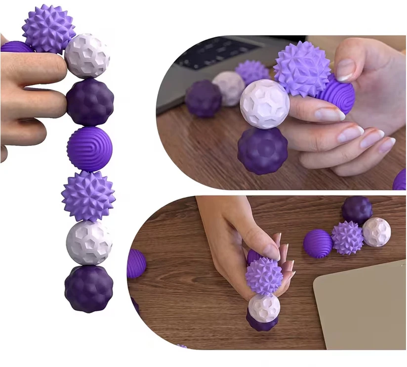 Jokomisiada Set of 4 Textured Sensory Balls with Storage Case ZA6618