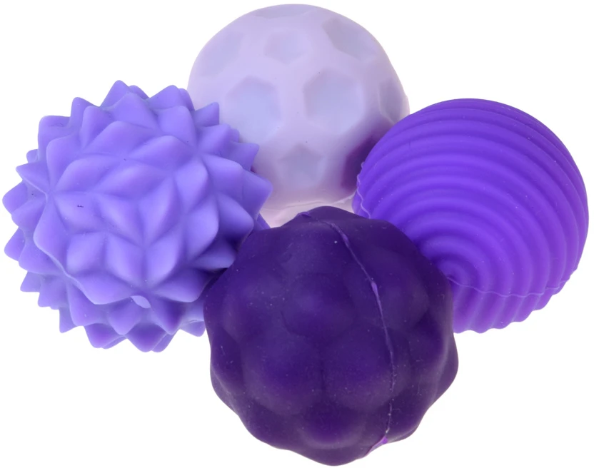 Jokomisiada Set of 4 Textured Sensory Balls with Storage Case ZA6618