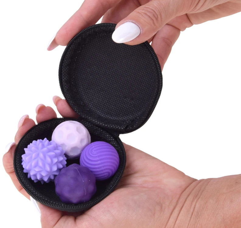 Jokomisiada Set of 4 Textured Sensory Balls with Storage Case ZA6618