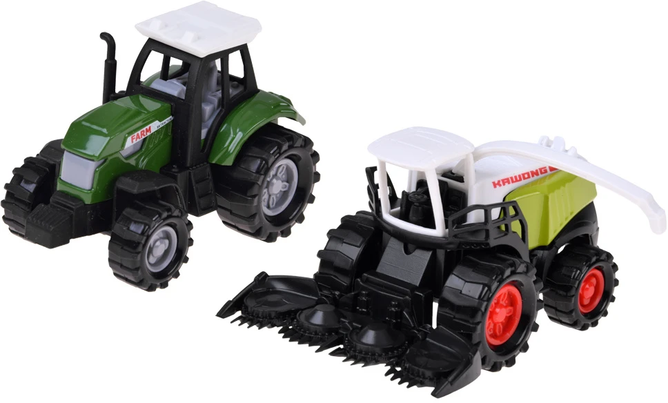 Jokomisiada Set of agricultural vehicles - tractor, combine harvester, trailers 12 elements ZA6419