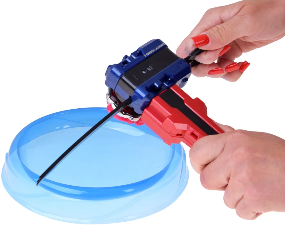 Jokomisiada Set of spinning battle tops 4 pcs + arena and launchers ZA6456