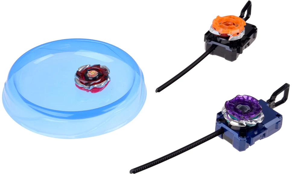 Jokomisiada Set of spinning battle tops 4 pcs + arena and launchers ZA6456