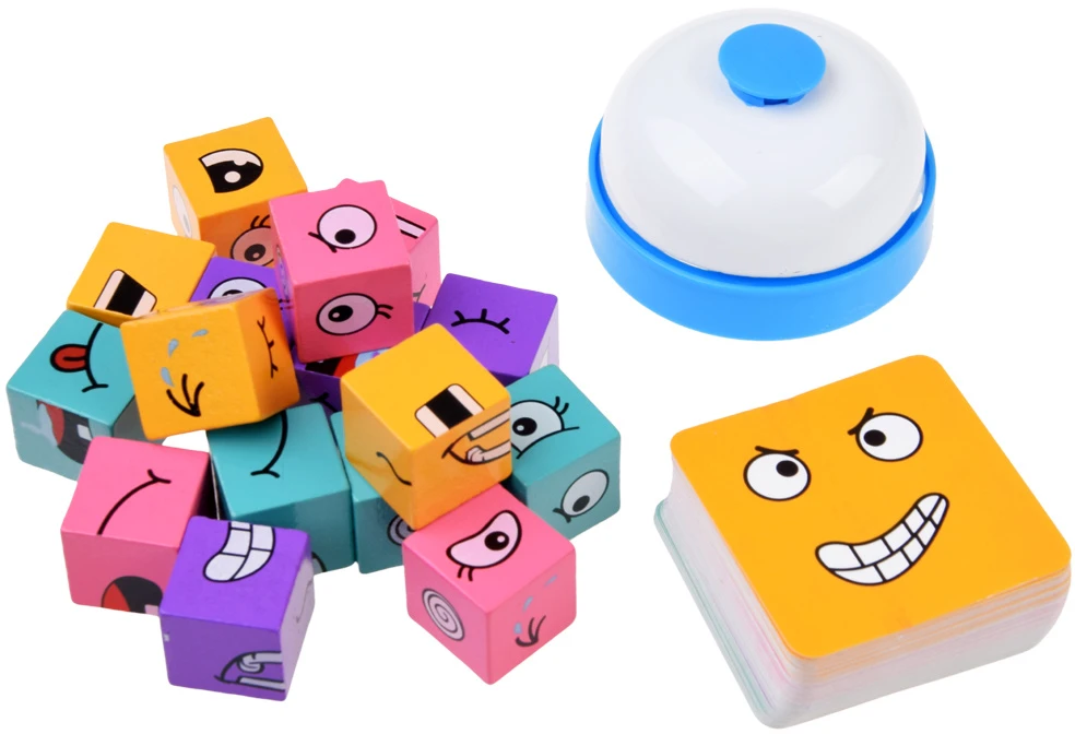 Jokomisiada Skill game "Express emotions in time" - arranging faces with blocks GR0841