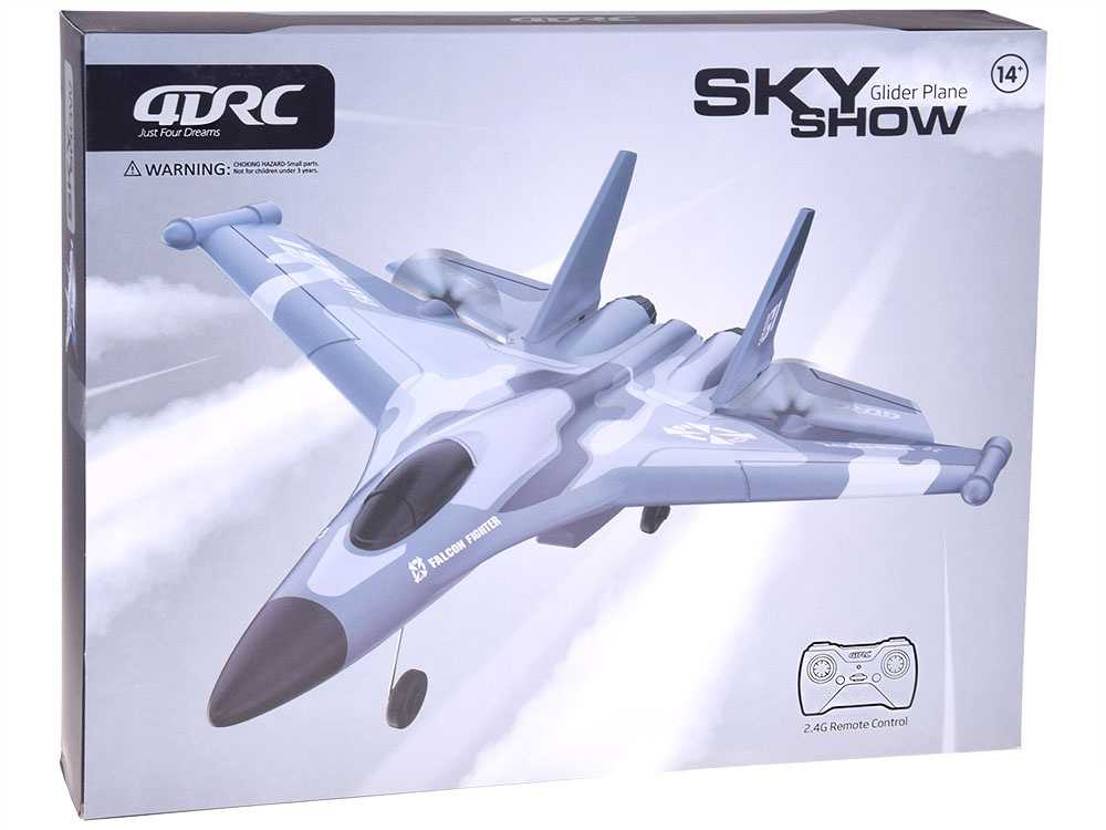 Jokomisiada „Sky Show Airplane“ – lengvas sulankstomas putplasčio lėktuvas su LED ir USB varikliu RC0721
