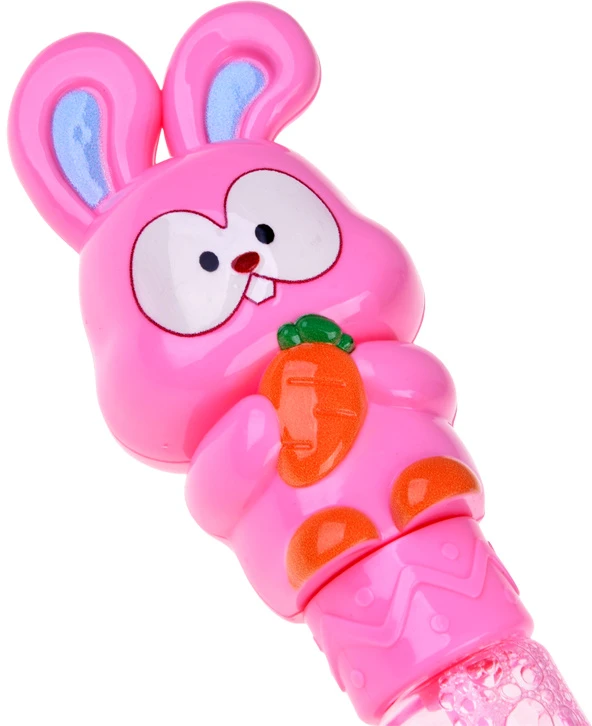 Jokomisiada Soap Bubbles for Children Bunny with Wand Bubble Solution Outdoor Toy ZA6150