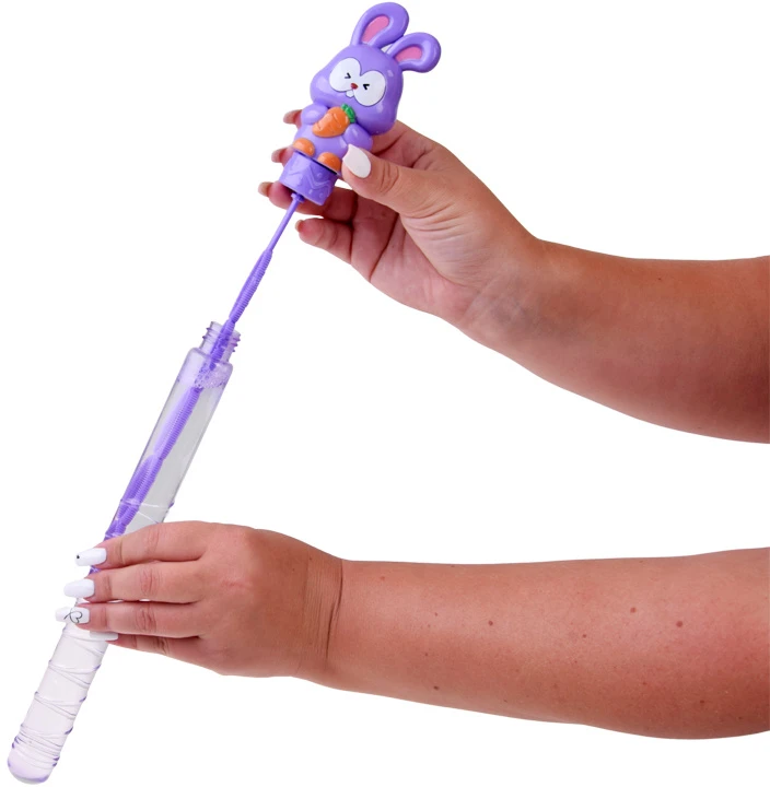 Jokomisiada Soap Bubbles for Children Bunny with Wand Bubble Solution Outdoor Toy ZA6150