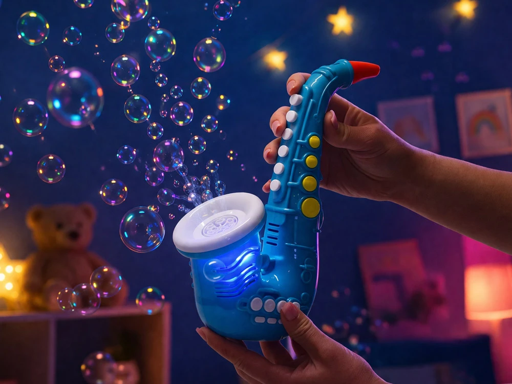 Jokomisiada Soap bubbles - SAXOPHONE bubble machine Sound + light ZA6154 NI