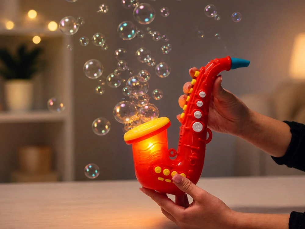 Jokomisiada Soap bubbles - SAXOPHONE bubble machine Sound + light ZA6154 CZ