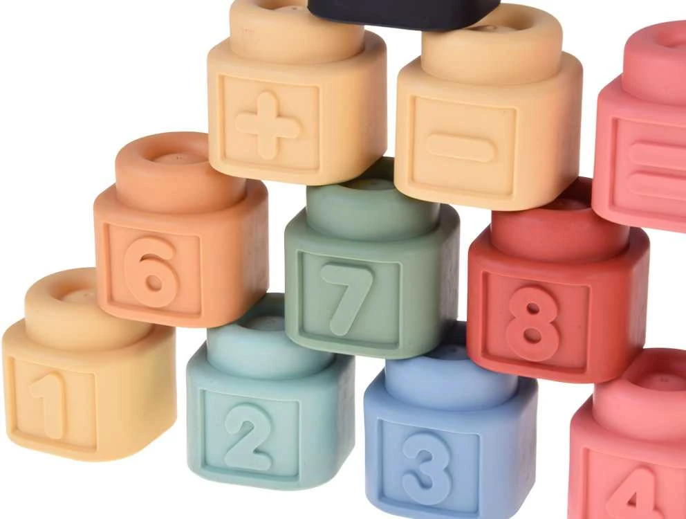 Jokomisiada minkšti pasteliniai guminiai kaladėlės su žavingais ančiukais – 30 dalių rinkinys ZA5671