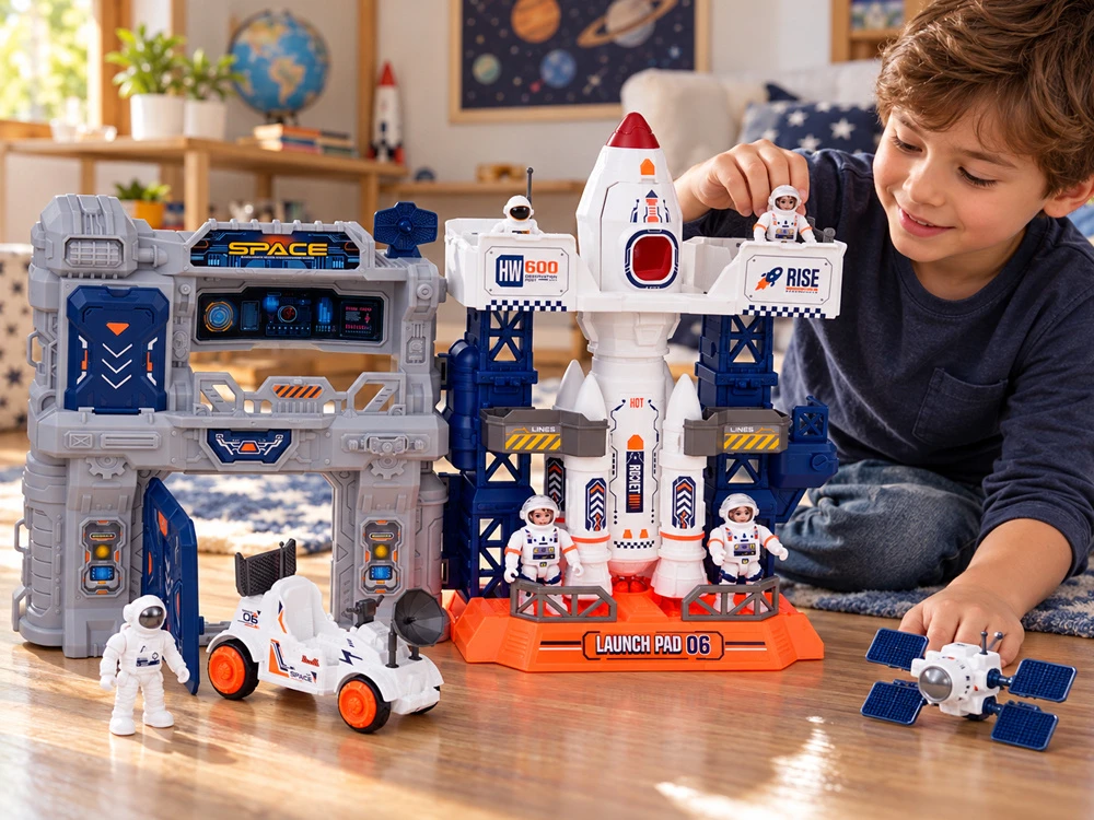 Jokomisiada SPACE Huge Space Set Center, Rocket, Astronaut, Rover ZA6302