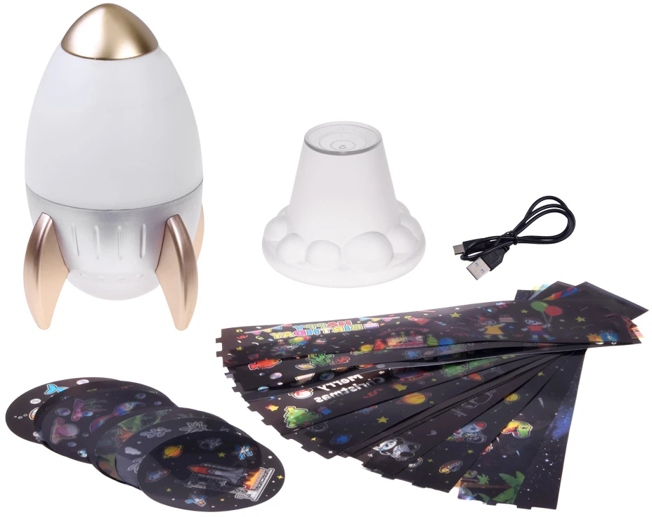 Jokomisiada Star Projektorius Space Rocket Night Light Bluetooth ZA6314