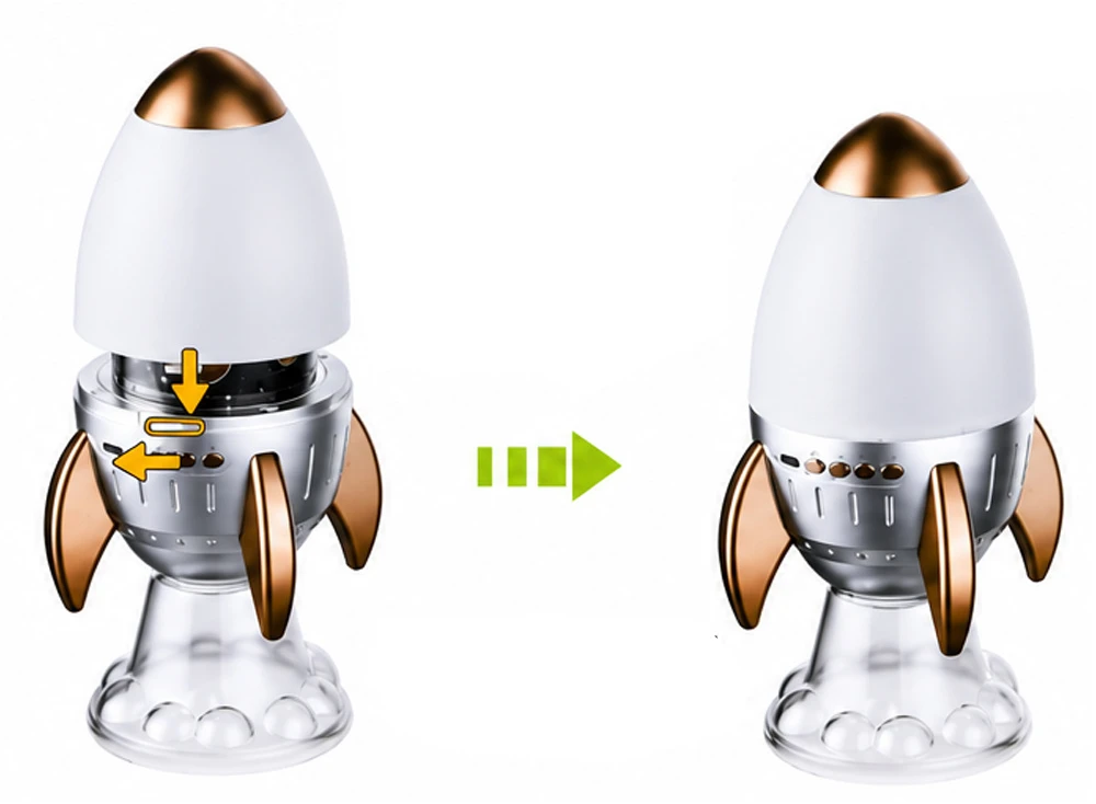Jokomisiada Star Projektorius Space Rocket Night Light Bluetooth ZA6314