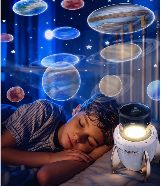 Jokomisiada Star Projektorius Space Rocket Night Light Bluetooth ZA6314