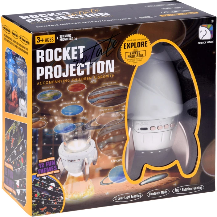 Jokomisiada Star Projektorius Space Rocket Night Light Bluetooth ZA6314