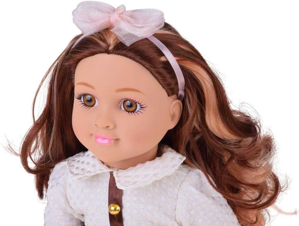 Jokomisiada Large, cute 48cm doll in a dress + built-in melody and soft body ZA5842