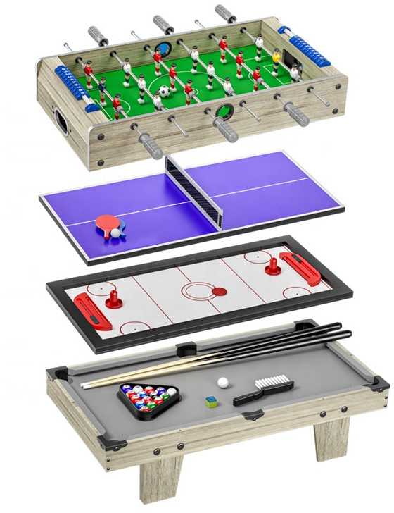 Jokomisiada Table football, air hockey, ping-pong, billiards 4 in 1 GR0770