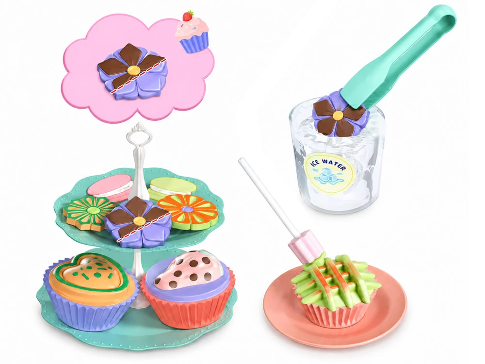 Jokomisiada Tea Party Set with Magic Colour-Changing Cookies and Serving Stand ZA6462