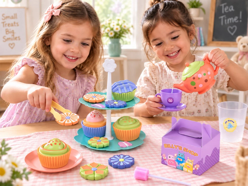 Jokomisiada Tea Party Set with Magic Colour-Changing Cookies and Serving Stand ZA6462