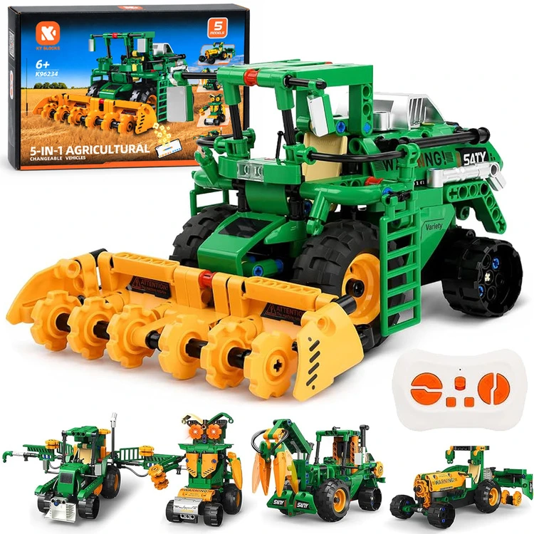 Jokomisiada Technical blocks 5 in 1 AGRICULTURAL MACHINERY remote-controlled ZA6376