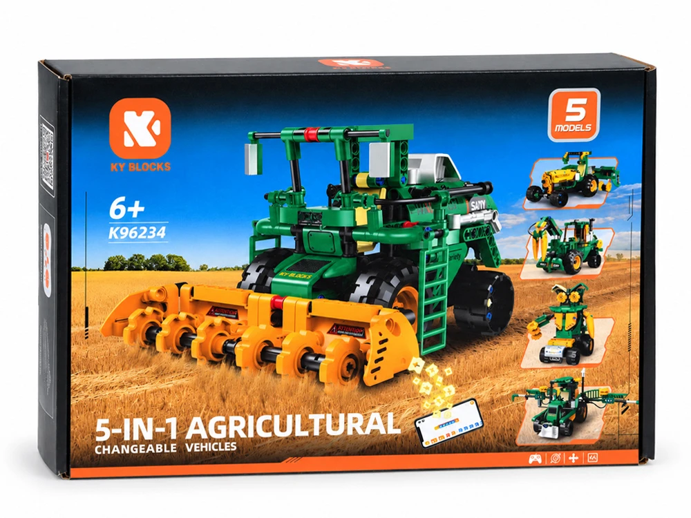 Jokomisiada Technical blocks 5 in 1 AGRICULTURAL MACHINERY remote-controlled ZA6376
