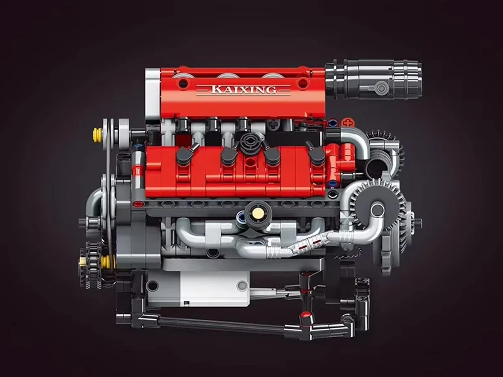 Jokomisiada Techniniai kaladėlių rinkiniai V8 VARIKLIO konstravimas su interaktyvia baterija 653ele ZA6371