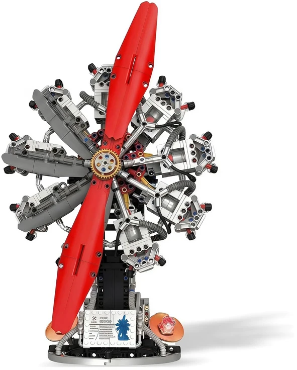 Jokomisiada Technical blocks Build an aircraft ENGINE with 1100ele batteries ZA6367