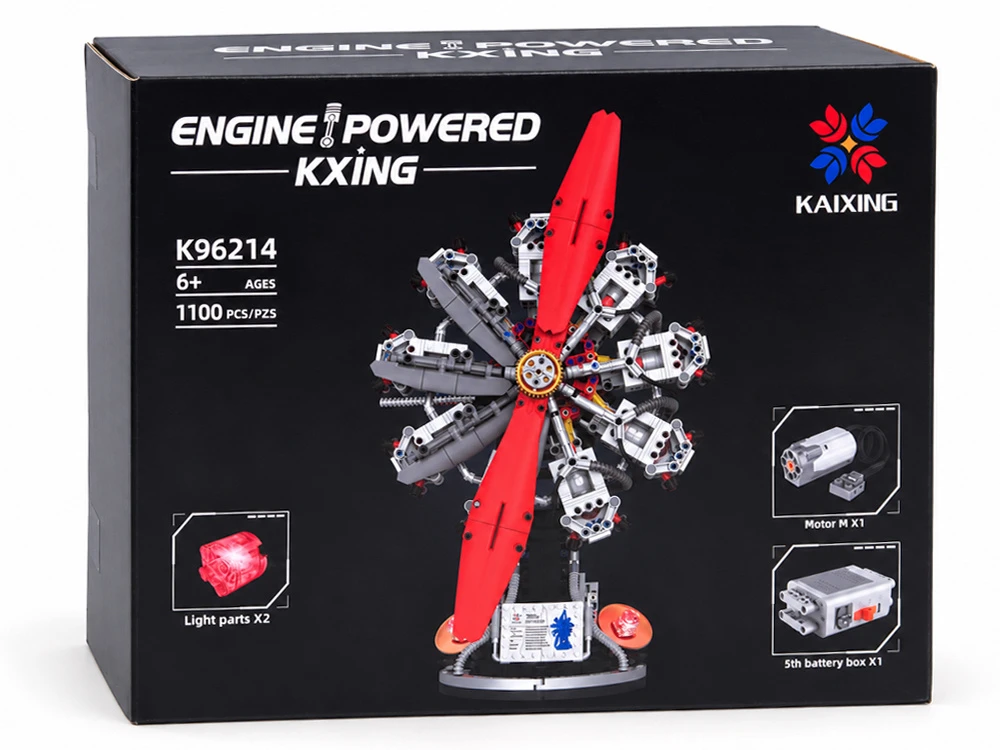 Jokomisiada Technical blocks Build an aircraft ENGINE with 1100ele batteries ZA6367