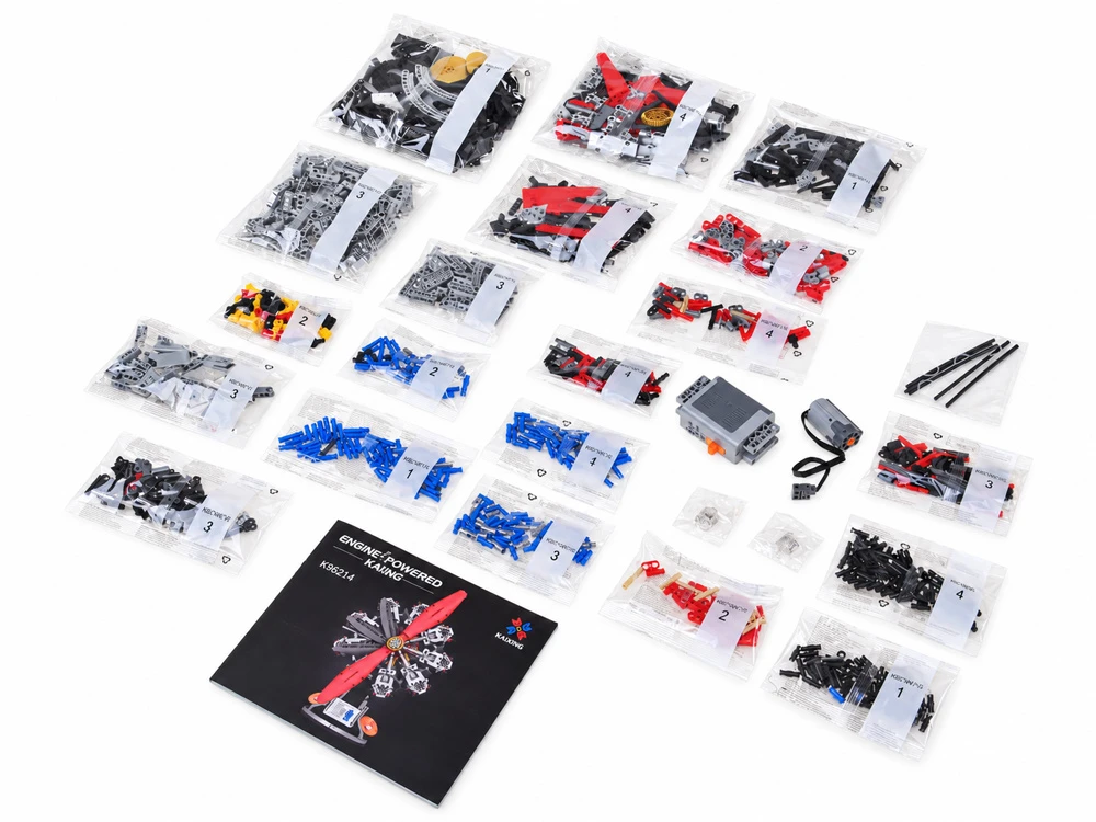Jokomisiada Technical blocks Build an aircraft ENGINE with 1100ele batteries ZA6367
