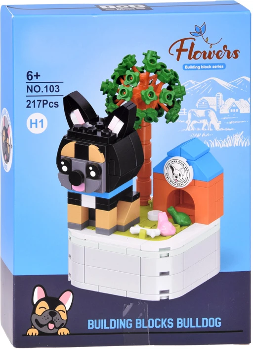 Jokomisiada Technical blocks Series: dogs on the base Bulldog 217ele ZA6620 A