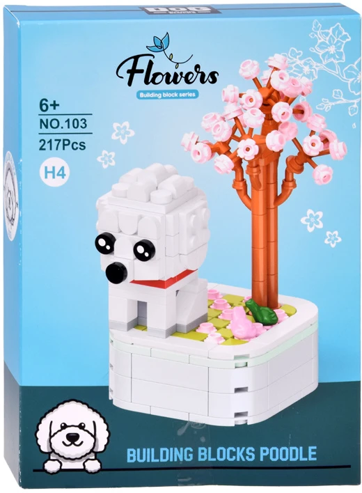 Jokomisiada Technical blocks Series: dogs on a base Poodle 217ele ZA6620 D