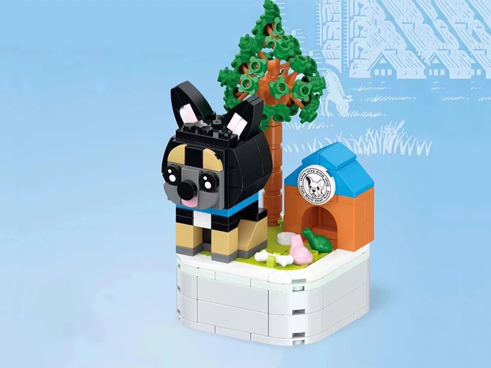 Jokomisiada Technical blocks Series: dogs on the base Bulldog 217ele ZA6620 A