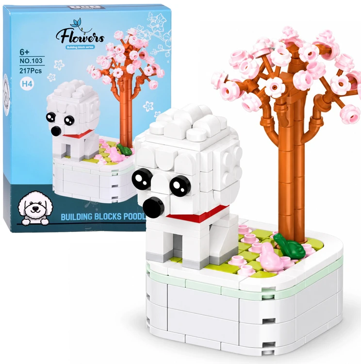 Jokomisiada Technical blocks Series: dogs on a base Poodle 217ele ZA6620 D
