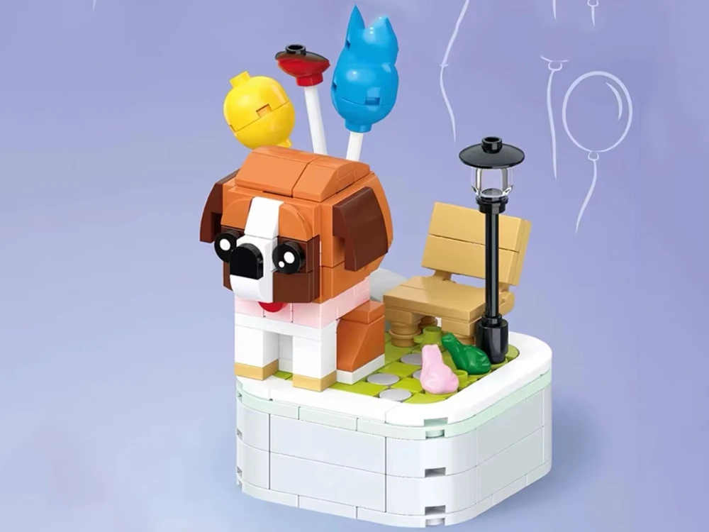 Jokomisiada Technical blocks Series: dogs on a base Bernardyn 199pcs ZA6620 D