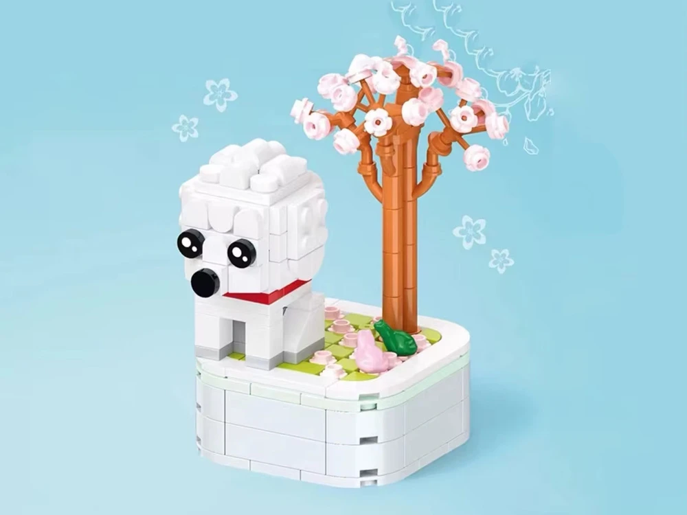 Jokomisiada Technical blocks Series: dogs on a base Poodle 217ele ZA6620 D