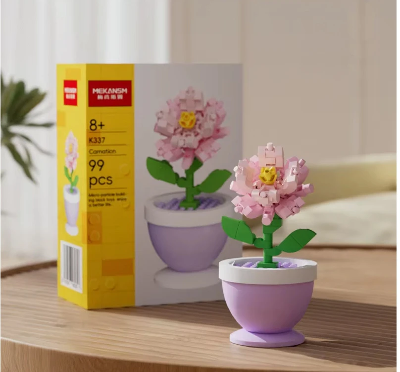 Jokomisiada Technical blocks Series: Flowers in a mini pot CARNATION 88pcs ZA6289 C