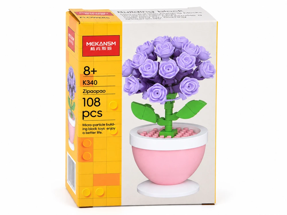 Jokomisiada Technical blocks Series: Flowers in a mini pot HORTENSJA 108pcs ZA6289 D