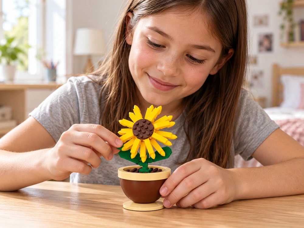 Jokomisiada Technical blocks Series: Flowers in a mini pot SUNFLOWER 88pcs ZA6289 A