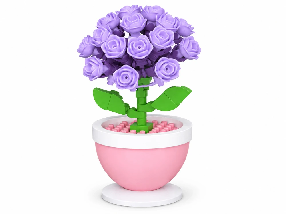 Jokomisiada Technical blocks Series: Flowers in a mini pot HORTENSJA 108pcs ZA6289 D