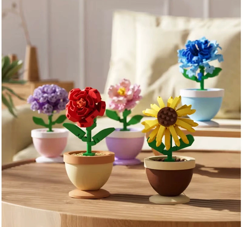Jokomisiada Technical blocks Series: Flowers in a mini pot SUNFLOWER 88pcs ZA6289 A