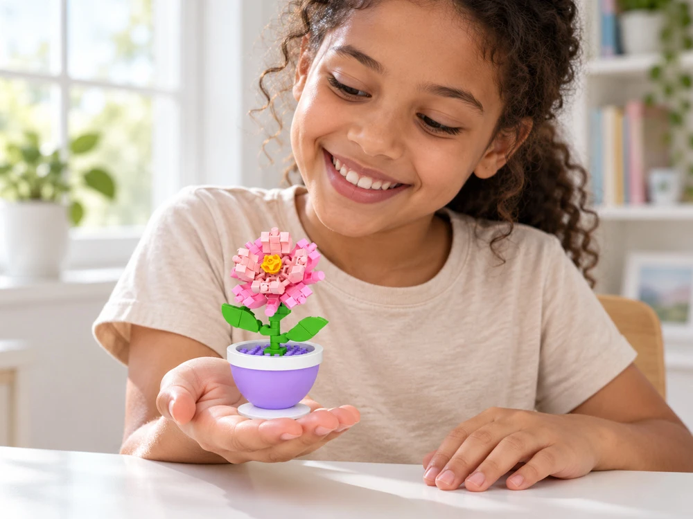 Jokomisiada Technical blocks Series: Flowers in a mini pot CARNATION 88pcs ZA6289 C