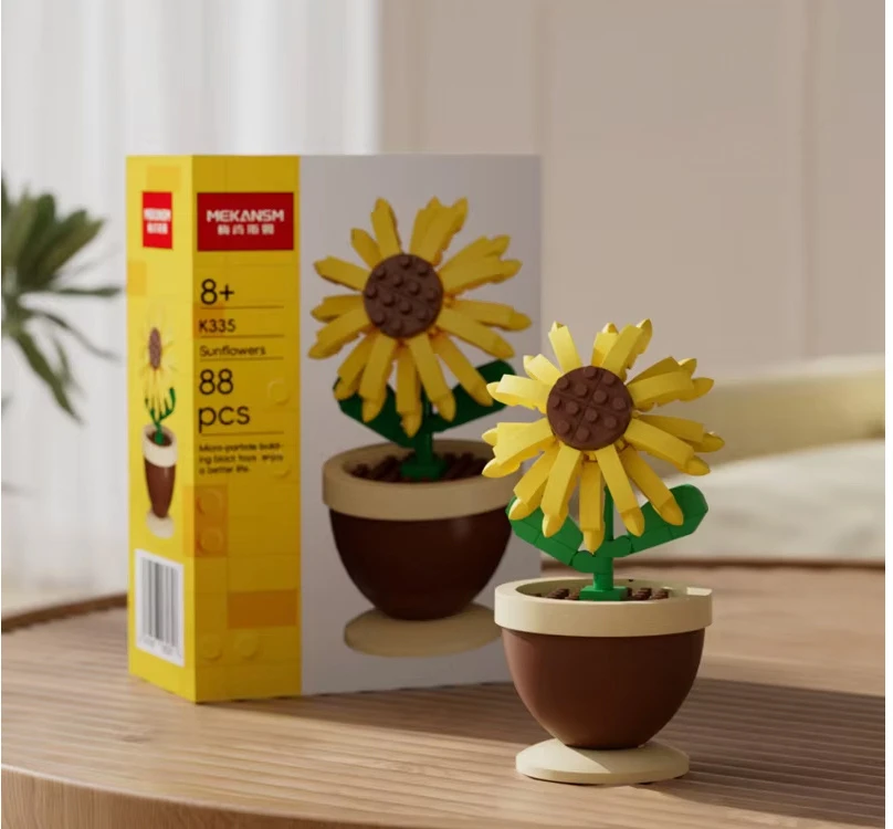 Jokomisiada Technical blocks Series: Flowers in a mini pot SUNFLOWER 88pcs ZA6289 A