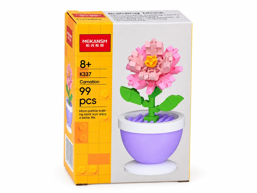 Jokomisiada Technical blocks Series: Flowers in a mini pot CARNATION 88pcs ZA6289 C